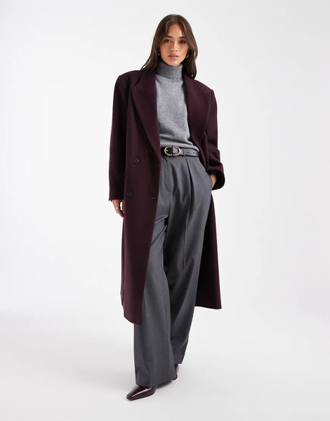  Asos Design Abrigo Dad Color Ciruela Extragrande De Asos Design-morado 
