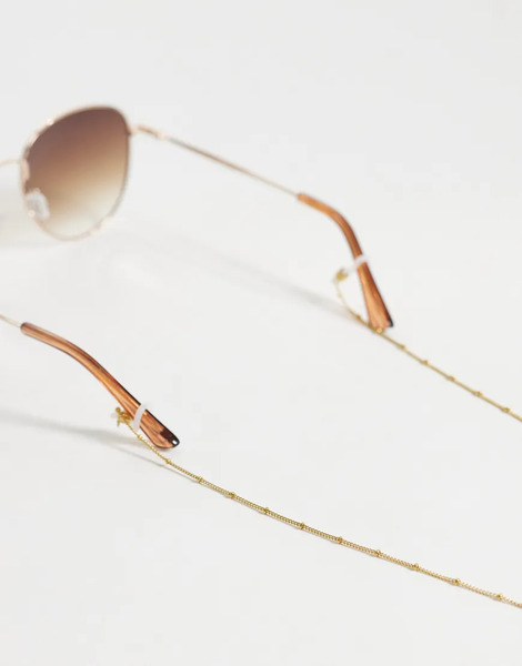  Asos Design Cadena Para Gafas De Sol Dorada Con Cuentas Esféricas De Acero Inoxidable Resistente Al Agua De Asos Design-dorado 