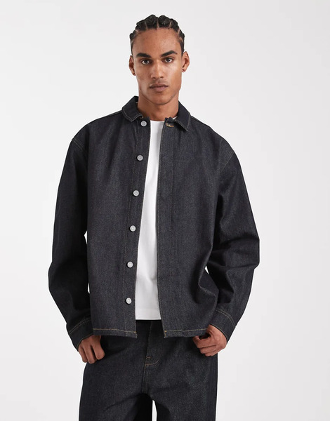  Asos Design Chaqueta Vaquera Azul Añil De Tejido Grueso De Asos Design Circular Design Collection (parte De Un Conjunto) 