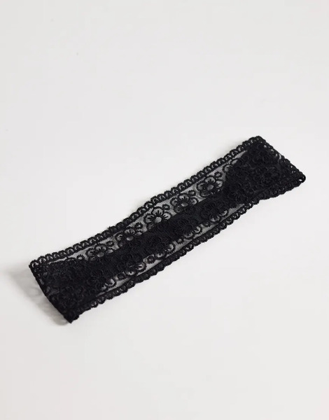  Asos Design Diadema Negra De Encaje De Asos Design-negro 