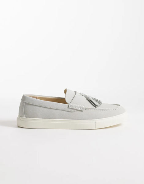  Asos Design Mocasines Grises Con Borla De Antelina De Asos Design-neutro 