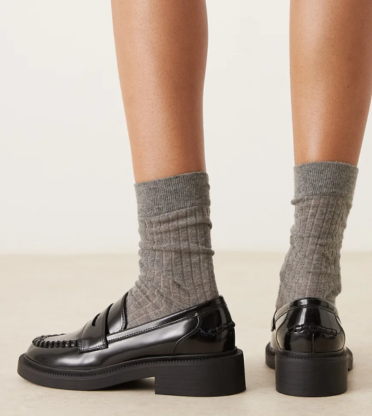  Asos Design Mocasines Negros Minerva De Asos Design Wide Fit 