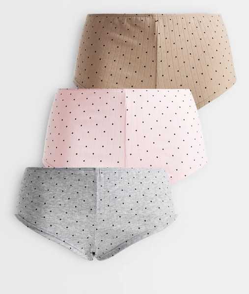  Asos Design Pack De 3 Pantalones Cortos De Color Rosa Y Gris Con Estampado De Lunares De Pointelle De Asos Design-multicolor 