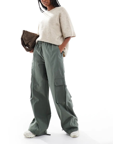  Asos Design Pantalones Caquis Extragrandes Utilitarios Sin Cierres Con Detalle De Trabilla De Asos Design-neutro 