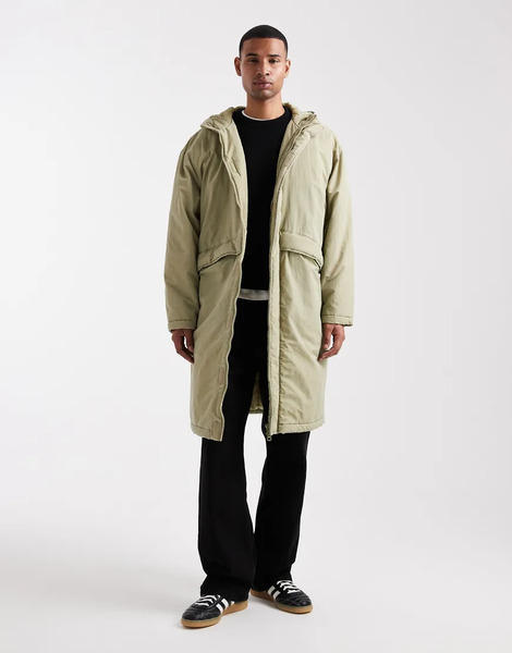  Asos Design Parka Larga Verde De Asos Design 