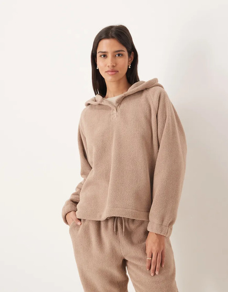  Asos Design Sudadera Color Topo Extragrande Con Capucha De Microfelpa De Asos Design-gris 