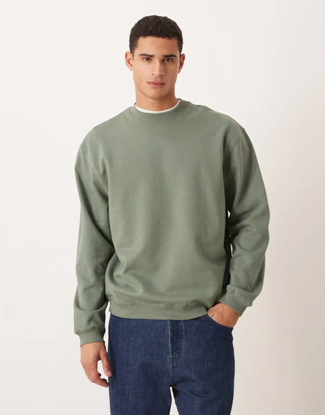  Asos Design Sudadera Verde Extragrande De Tejido De 400 G/m² De Asos Design Circular Design Collection 