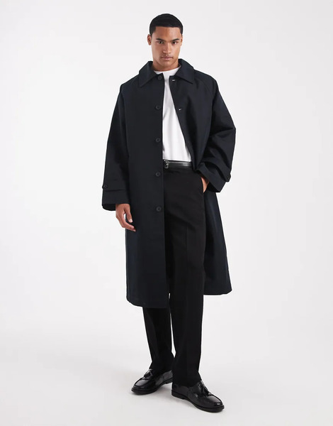  Asos Design Trenca Extragrande En Negro De Asos Design 