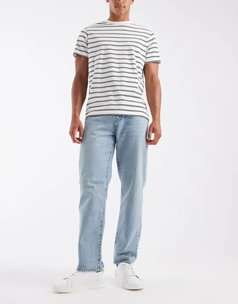  Asos Design Vaqueros Azules De Corte Recto Con Lavado Claro De Asos Design 