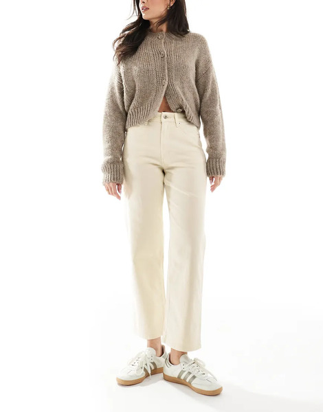  Asos Design Vaqueros Beis Elásticos Y Cómodos De Pernera Recta De Asos Design-neutro 