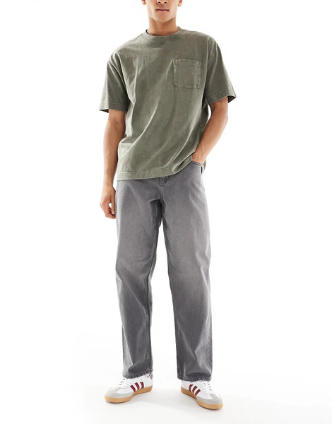  Asos Design Vaqueros Con Lavado Gris De Corte Holgado De Asos Design 