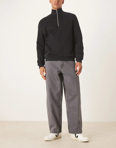  Asos Design Vaqueros Gris Lavado De Corte Recto Suelto De Asos Design 
