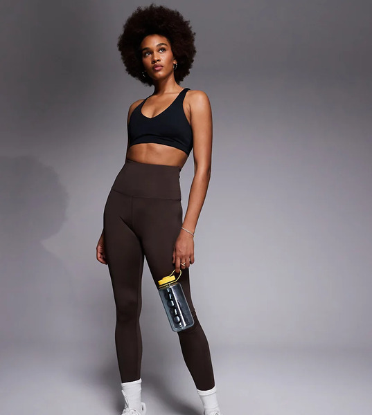  Asos Leggings Deportivos Color Tostado Con Bolsillo Interior Y Diseño Moldeador En La Parte Trasera Icon De 4505 Tall-brown 