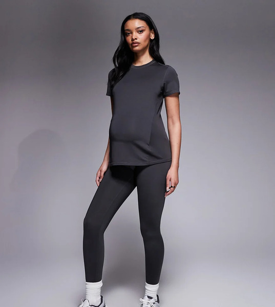  Asos Leggings Deportivos Gris Humo De Talle Alto Con Bolsillo Interior Y Diseño Moldeador En La Parte Trasera Icon De 4505 Maternity 