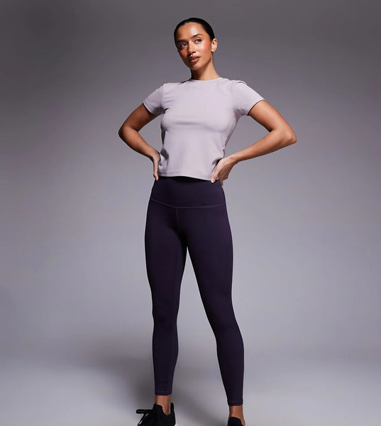  Asos Leggings Deportivos Morados De Talle Alto Con Bolsillo Interior Y Diseño Moldeador En La Parte Trasera Icon De 4505 Petite 