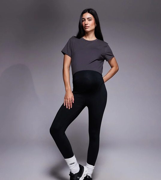  Asos Leggings Deportivos Negros De Talle Alto Con Bolsillo Interior Y Diseño Moldeador En La Parte Trasera Icon De 4505 Maternity 