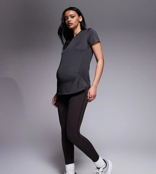  Asos Leggings Marrón Chocolate Oscuro Para Yoga De Talle Alto De Tejido Suave Icon De 4505 Maternity-brown 