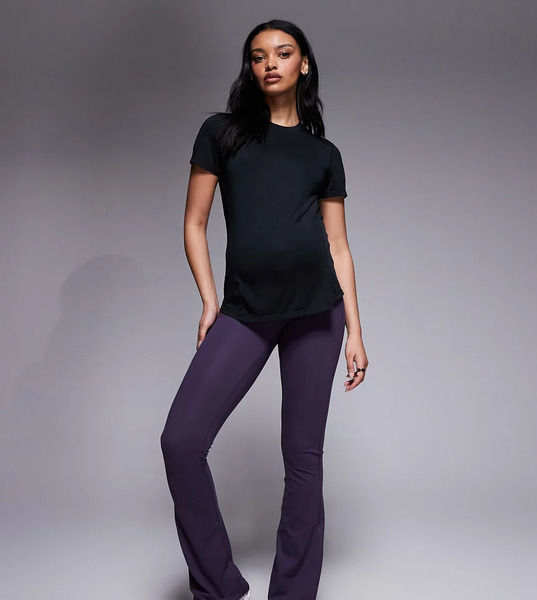 Asos Leggings Morados Para Yoga De Talle Alto Y Corte Slim Acampanado De Tejido Suave Icon De 4505 Maternity 