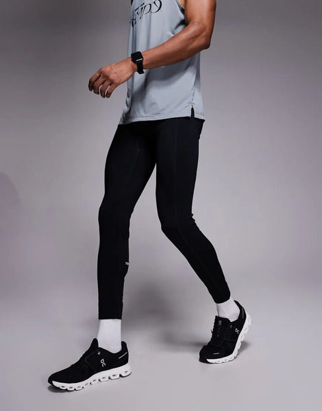  Asos Mallas Interiores Deportivas Negras Para Correr Con Detalles Gráficos Reflectantes De Tejido De Secado Rápido De 4505-negro 