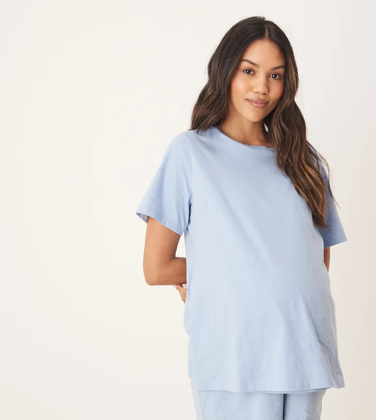  Asos Maternity Camiseta De Pijama Azul Con Abertura Lateral Y Diseño Para Lactancia Mix & Match De Asos Design Maternity 