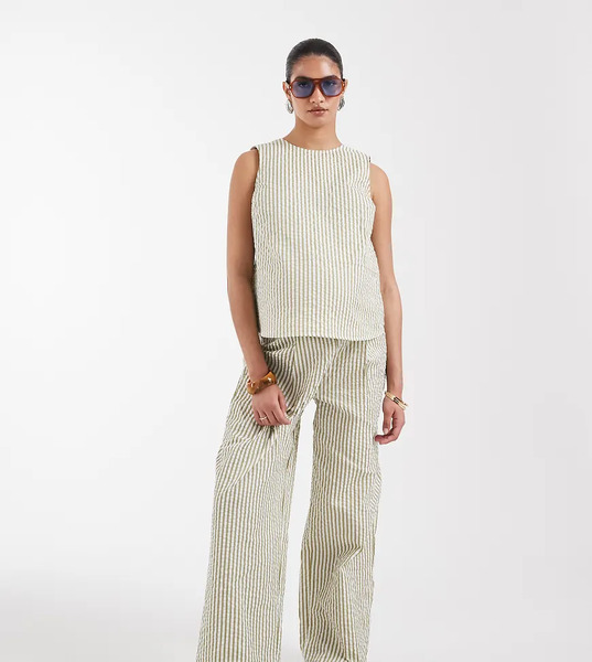  Asos Maternity Pantalones A Rayas Voluminosos De Sirsaca De Asos Design Maternity (parte De Un Conjunto)-multicolor 