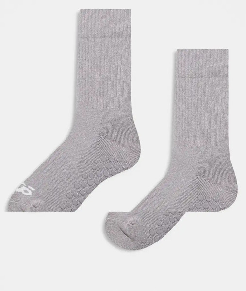  Asos Pack De 2 Pares De Calcetines Deportivos Marrón Visón Antideslizantes Para Pilates Icon De 4505-gris 