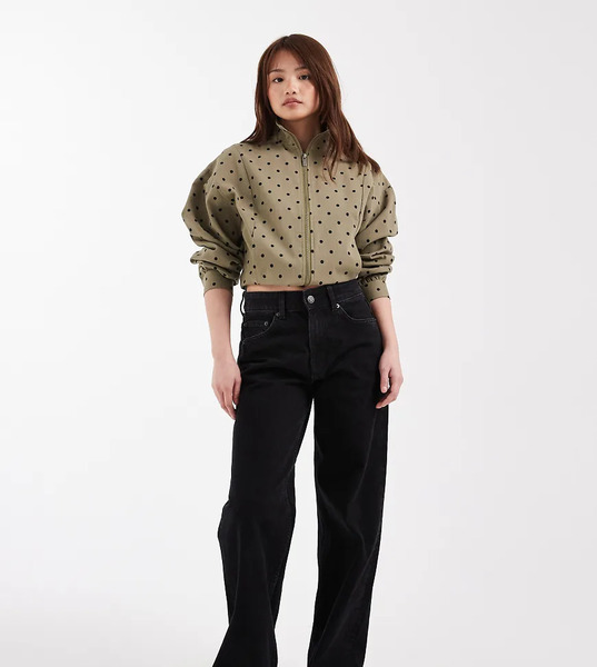  Asos Petite Vaqueros Dad Negros De Pernera Ancha De Asos Design Petite 