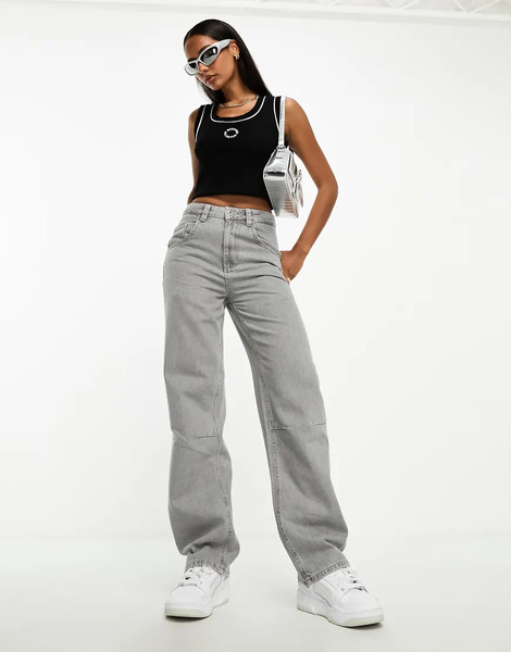  Asos Weekend Collective Vaqueros Gris Lavado Holgados De Weekend Collective 