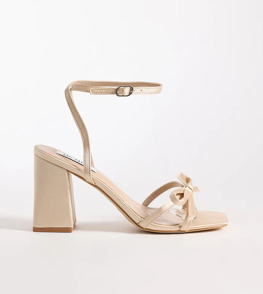  Be Mine Wide Fit Sandalias De Novia Blanco Marfil De Tacón De Bloque Con Lazo De Satén Tamara De Be Mine Wide Fit-rosa 