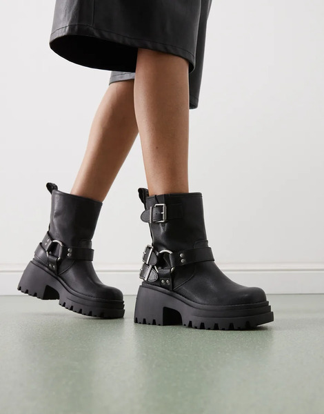  Buffalo Botas Biker Negras De Buffalo-negro 