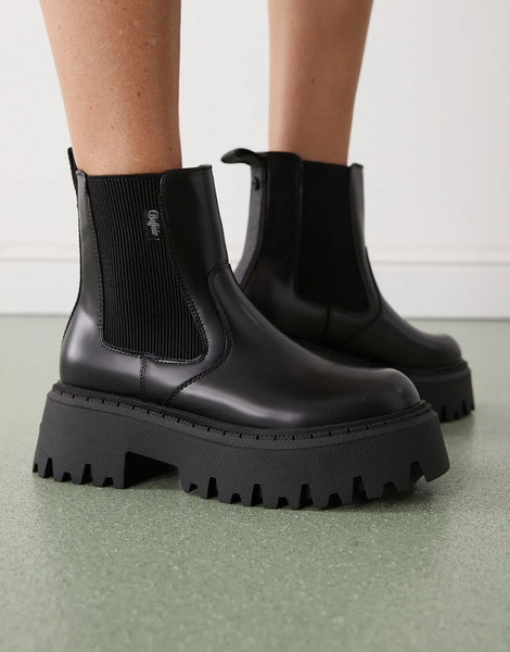  Buffalo Botas Chelsea Negras De Buffalo-negro 