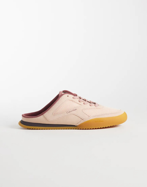  Calvin Klein Mules Rosa Polvoriento De Malla Runner De Calvin Klein 