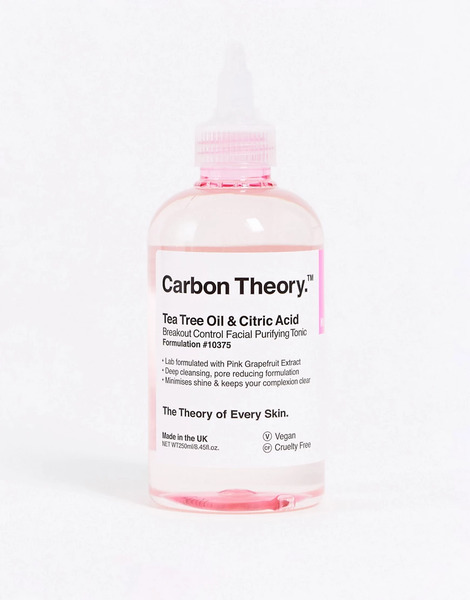  Carbon Theory Tónico Facial Purificante Para Controlar Los Brotes De Granitos Con Aceite De árbol Del Té Y ácido Cítrico De De 250 Ml De Carbon Theory-sin Color 