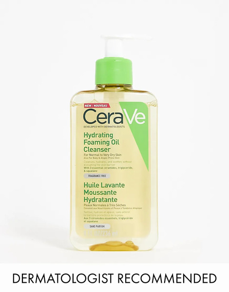  Cerave Aceite Limpiador Espumoso Hidratante Para Pieles De Normales A Muy Secas De 236 Ml De Cerave-sin Color 