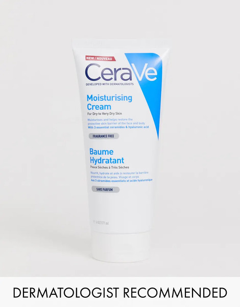  Cerave Crema Hidratante En Tubo Con 3 Ceramidas Esenciales Y ácidos Hialurónicos Para Pieles Secas A Muy Secas De 177 Ml De Cerave-sin Color 