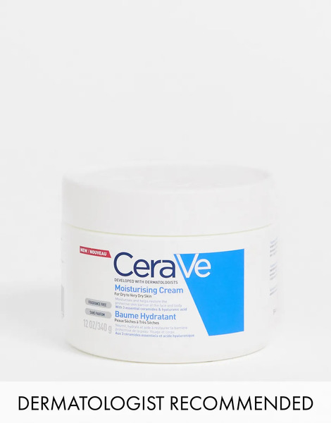  Cerave Crema Hidratante Para Rostro Y Cuerpo Con ácido Hialurónico Para Pieles Secas Y Muy Secas De 340 G De Cerave-sin Color 