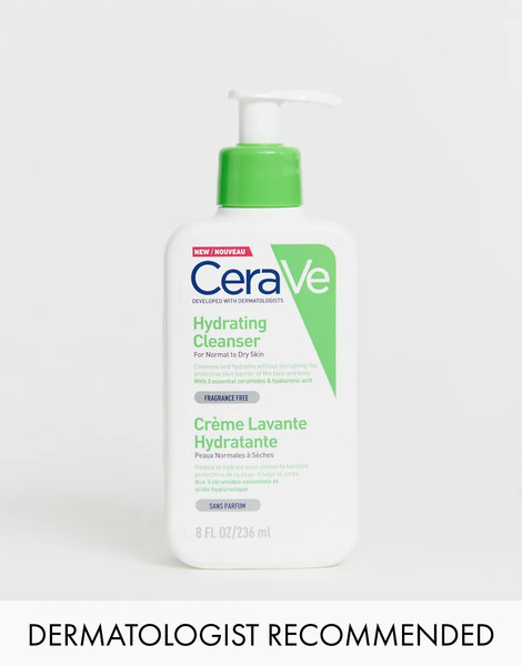  Cerave Limpiador Hidratante Con ácido Hialurónico Para Pieles Normales A Secas De 236 Ml De Cerave-sin Color 