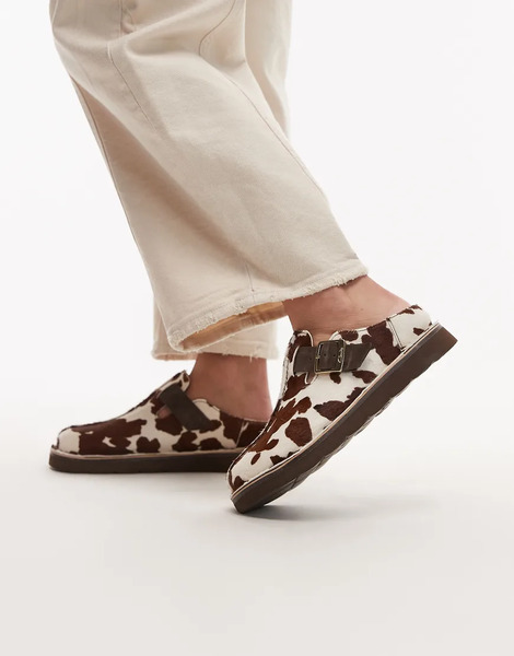  Clarks Mules Con Estampado De Vaca Solsbury De Clarks-multicolor 