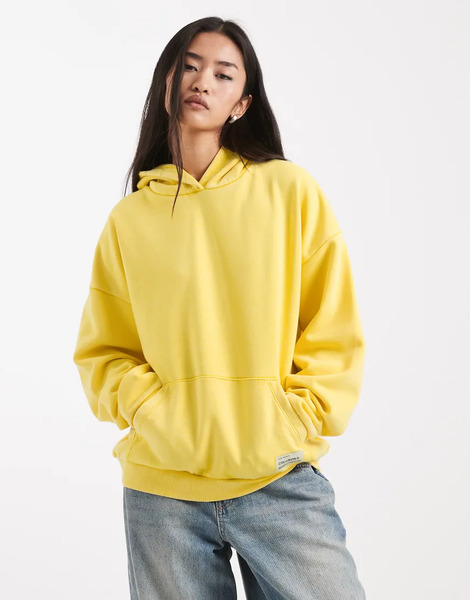  Collusion Sudadera Amarillo Lavado Con Capucha De Collusion 