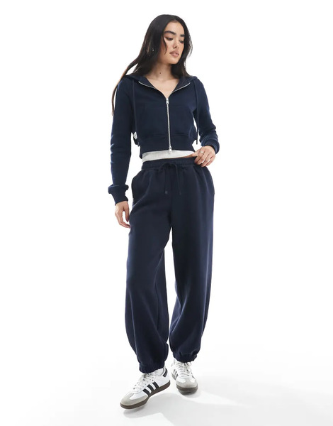  Cotton On Pantalones De Chándal Azul Eclipse Total Lavado De Corte Boyfriend Con Bajos Ajustados De Tejido Suave De Cotton On (parte De Un Conjunto)-azul Marino 