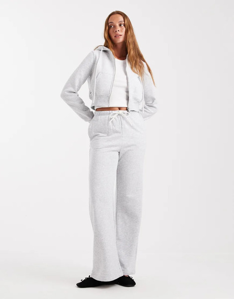  Cotton On Pantalones De Chándal Gris Claro Jaspeado Clásicos De Pernera Ancha De Felpa De Cotton On (parte De Un Conjunto) 