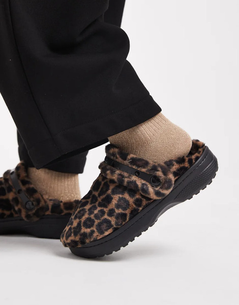  Crocs Zuecos Marrones Con Estampado De Leopardo Unfurgettable De Crocs-multicolor 