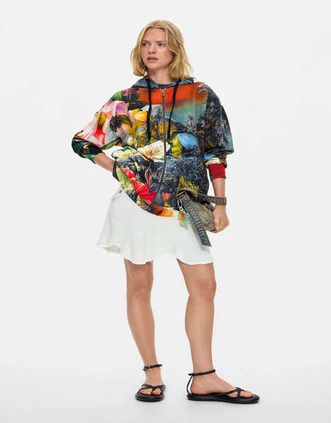  Desigual Desigual - Sudadera Multicolor Estampada 100% De Algodón 