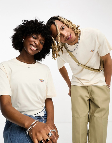  Dickies Camiseta Color Piedra Con Logo Pequeño En La Parte Izquierda Del Pecho Mapleton De Dickies-beis Neutro 