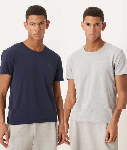  Gant Pack De 2 Camisetas De Estar Por Casa De Color Azul Marino Y Gris Con Logo En El Pecho De Gant-multicolor 