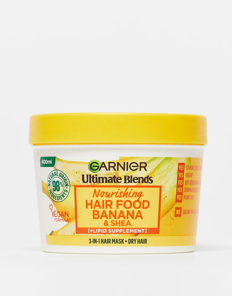  Garnier Mascarilla 3 En 1 Para Cabello Seco Con Plátano Ultimate Blends Hair Food De 400 Ml De Garnier-sin Color 