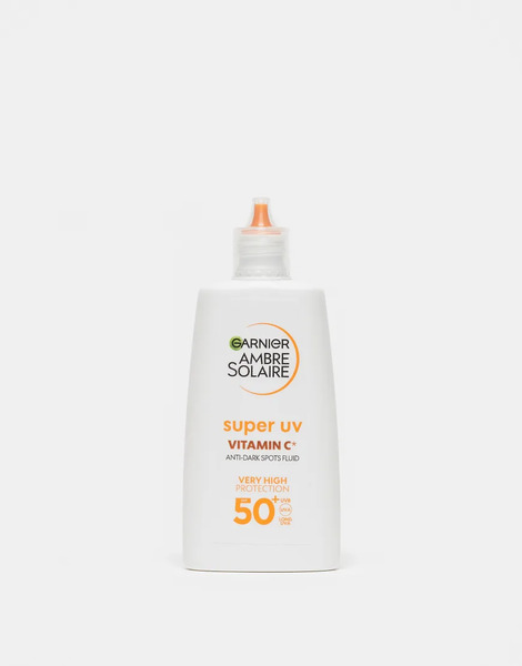  Garnier Protector Solar Fluido Para El Rostro Con Vitamina C Y Fps 50+ Super Uv De 40 Ml De Garnier Ambre Solaire-sin Color 