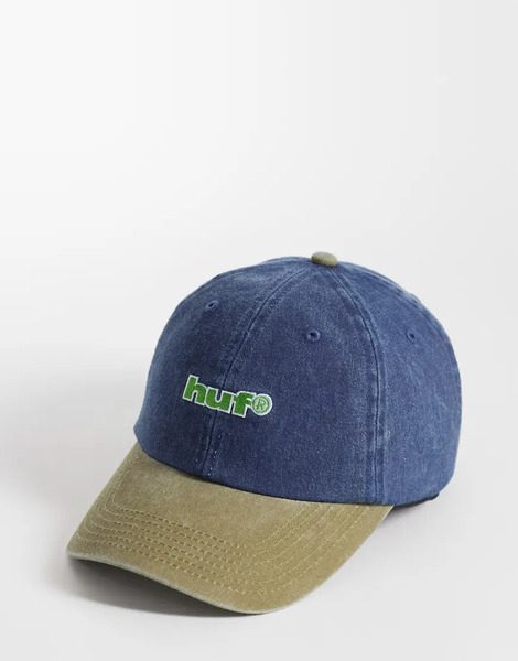  Huf Gorra Azul Lavado Y Verde Con Diseño De 6 Paneles Con Logo Y Visera En Contraste En Dos Tonos 89 De Huf-multicolor 