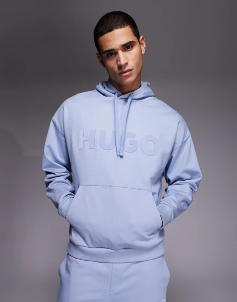  Hugo Red Sudadera Azul Claro Extragrande Con Capucha Y Logo Grande En El Pecho Ditchle De Hugo Red (parte De Un Conjunto) 