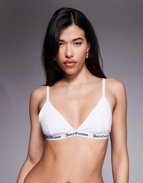  Juicy Couture Sujetador Blanco Triangular Con Logo De Juicy Couture 
